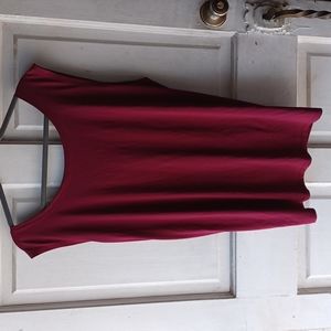 Shein Maroon Tank Top W/Braided Back Design size 3X